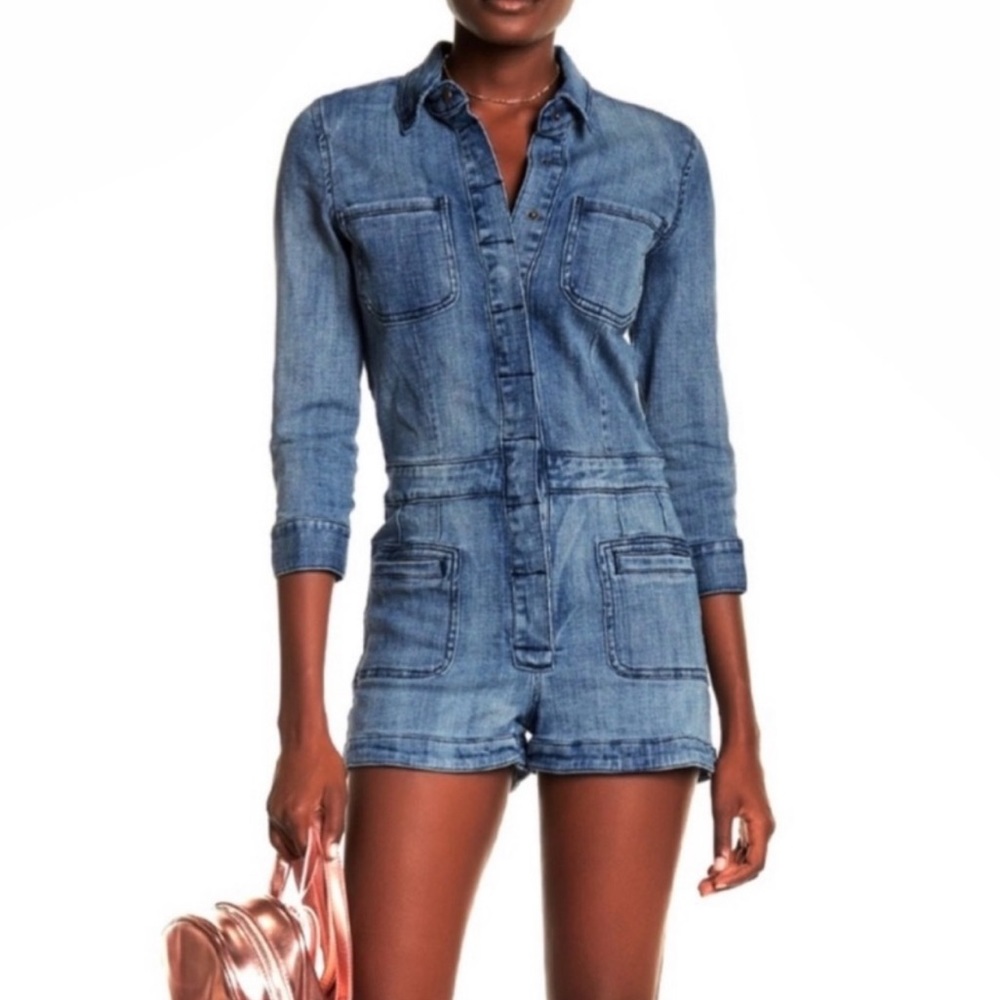 Pistola denim short romper size Small